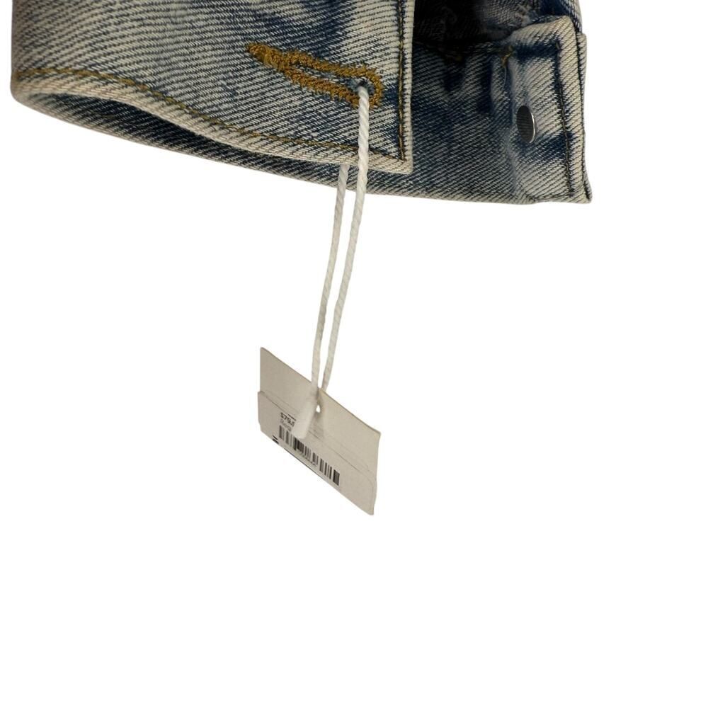 Heirloom Bridal Wifey Blue Jean Denim Jacket Pearl Beaded Seed Beading Small NEW - Picture 6 of 10